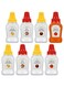8pcs Mini Ketchup Bottles with Sturdy Screw Cap,25ml Mini Condiment Squeeze Bottles Portable Honey Sauce Salad Dressing Dispensers Jars Containers for Kids Adults (Size : 8pcs)
