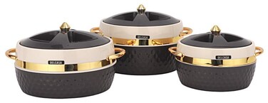 3 Piece Casserole Set SS Inner 1350+2250+2950 ML Twist Lock