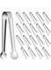Mini Serving Tongs, 20-Packs Stainless Steel Sugar Tongs, Stainless Steel Mini Serving Tongs Appetizers Tongs Small Kitchen Tongs for Tea Party Coffee Bar, Tea Party, Desserts Party and Ice Bucket