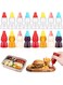 Pcs Mini Condiment Squeeze Bottles Set, 25 Ml Bear Shaped Portable Ketchup Bottle for Lunch Box for Ketchup, Liquids, Sauces Syrup