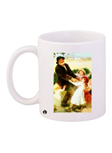 Girls Printed Coffee Mug White/Blue/Green 11ounce