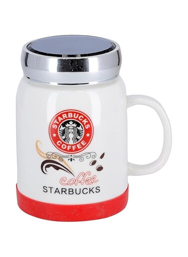 Delcasa 14Oz Traveling Mug With Lid   Large Coffee &amp; Tea Mug   Traditional Extra Large Coffee/Tea Mug, Thick Wall Small Portable Mug   Comfortable Handle   Ideal For Hot &amp; Cold Drinks