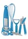 5-Piece Comfortable Grip Kitchen Gadget Set Blue/Silver