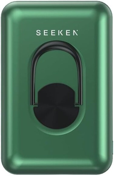 SEEKEN 10K MAH Foldable Magnetic Wirless 22.5W Power Bank - Green, Fast Charging, Portable Charger, Travel Charger, Overcharge Protection, Premium Design, High-Quality.