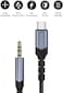 SEEKEN Type-C to AUX 3.5mm Jack 1M Cable -Black, Braided Cable, AUX, Premium Design, High-Quality.