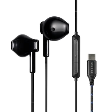 SEEKEN STEREO Type-C Earphone - Black   High-Resolution Audio   Premium Design   High-Quality.