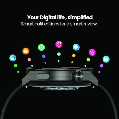 SEEKEN SGR-3 GRAVITY SMART WATCH-BLK   Wirless Charging   Amoled Display   Premium Design   High-Quality.