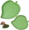 2 Pieces Leaf Reptile Food Water Bowl Plate Dish for Tortoise Corn Snake Crawl Pet Drinking and Eating, 2 Sizes
