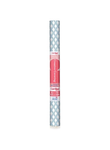 Con-Tact Brand Creative Covering, Self-Adhesive Shelf and Drawer Liner, Multi-Purpose Vinyl Roll, Easy to Use and Apply   Peel &amp; Stick, 18'' x 9', I Arbor Marina