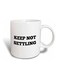 Text Printed Ceramic Coffee Mug Black/White