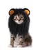 TERRIFI Lion Mane Wig for Cat Costume, Black Lion Mane Wig Pet Costumes Hat, Lion Hair Cat Hat, Accessories Decoration for Kitten Cats, for Festival Party Activity (Size: M)