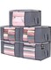 5 Pack 60&Atilde;&mdash;40cm Large Storage Bags, Clothes Storage Bins Foldable Closet Organizers Storage Containers with Durable Handles Thick Fabric for Blanket Comforter Clothing Bedding 90L