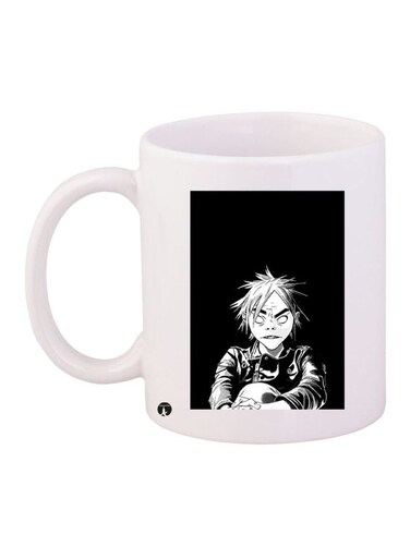 Anime Printed Coffee Mug White/Black