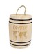 Airtight Wooden Coffee Bean Container Beige 6.9 x 4.5inch