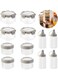 12 Pcs Mini Squeeze Bottles, Sauce Seasoning Box with Lid&iuml;&frac14;&OElig;Plastic Condiment Dressing Containers&iuml;&frac14;&OElig;Convenient Storage&iuml;&frac14;&OElig;for Outdoor Barbecue Camping&iuml;&frac14;&OElig;Grey