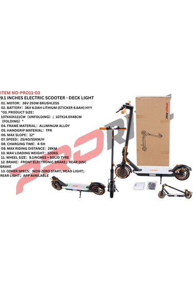 Proride E-Scooter 36V Black PR011-10B
