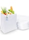 Packing 25 Pack White Insulated Food Bags 27x17x33 cm   Thermal Bags for Hot &amp; Cold Food, Grocery Shopping &amp; Delivery   Reusable Thermal Bag for Frozen Food, Groceries &amp; Takeaway