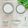 Melrich 20 Pcs Melamine Dinner Set Dinner and Soup plates, Curry ladle, Salad bowl and Bowl Dishwasher and Freezer safe Durable and Strong
