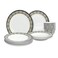 Melrich 24 Pcs Melamine Dinner set Dinner and Soup plates and Bowls Durable and Strong Dishwasher and Freezer safe