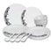 Melrich 16 Pcs Opal ware Dinnerware set Dinner and Dessert plate, Bowls and soup spoon Dishwasher &amp; Microwave safe, Scratch Resistant use for kitchen resturant
