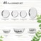 Melrich 46 Pcs Opal ware Dinner set Dishwasher safe Microwave safe Freezer safe 8 Dinner set 8 Dessert plate 8 Soup plate 8 Bowl 1 Large Bowl 1 Serving Plate 6+6 Cup &amp; Saucer BPA free