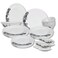 Melrich 46 Pcs Opal ware Dinner set Dishwasher safe Microwave safe Freezer safe 8 Dinner set 8 Dessert plate 8 Soup plate 8 Bowl 1 Large Bowl 1 Serving Plate 6+6 Cup &amp; Saucer BPA free