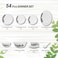 Melrich 54 Pcs Opal ware Dinner set Dishwasher safe Microwave safe Freezer safe 8 Dinner set 8 Dessert plate 8 Soup plate 8 Bowl 1 Large Bowl 1 Serving Plate 6+6 Cup &amp; Saucer 8 Soup Spoon BPA free