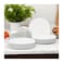 Melrich 12 Peice Opal ware Dinner set Dishwahser Safe Microwave safe Dinner plate Dessert Plate Bowls BPA Free Easy to Clean