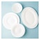 Melrich 12 Pcs Opal ware Dinner Set Dishwasher Safe Microwave Safe BPA-Free Freezer safe Dinner plate, Dessert Plate, Bowls White Round