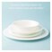 Melrich 12 Pcs Opal ware Dinner Set Dishwasher Safe Microwave Safe BPA-Free Freezer safe Dinner plate, Dessert Plate, Bowls White Round