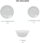 Melrich 12 Pcs Opalware Dinner Set Dishwasher Safe, BPA Free Freezer safe Ideal for Home Party Restaurant Beautiful and Elegant Design White