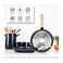 Auroware 11 Piece Nonstck Pots and Pan Set, Induction cookware Set, Frying pan, Sauce Pan, Wok Pan, Kitchen Utensils, Glass Lid Kitchen Cooking Set