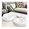 Melrich Dinnerware 20 Pcs Set Gold line Opal Glassware Microwave safe, Dishwasher safe, Heat Resistance 1 Oval Plate, 6 Dinner plate, 6 Dessert plate, 1 Large Bowl, 6 Bowl