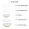 Melrich Dinnerware 20 Pcs Set Gold line Opal Glassware Microwave safe, Dishwasher safe, Heat Resistance 1 Oval Plate, 6 Dinner plate, 6 Dessert plate, 1 Large Bowl, 6 Bowl