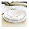 Melrich Dinnerware 20 Pcs Set Gold line Opal Glassware Microwave safe, Dishwasher safe, Heat Resistance 1 Oval Plate, 6 Dinner plate, 6 Dessert plate, 1 Large Bowl, 6 Bowl