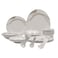 Melrich Melamine 26 PcsDinnerware set Dinner Soup salad plates bowls spoons serving plates Durable and Long lasting for kitchen Dishwasher safe