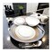 Melrich Dinnerware 20 Pcs Set Gold line Opal Glassware Microwave safe, Dishwasher safe, Heat Resistance 1 Oval Plate, 6 Dinner plate, 6 Dessert plate, 1 Large Bowl, 6 Bowl
