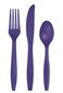 Touch Of Color Purple Cutlery Asst 24ct