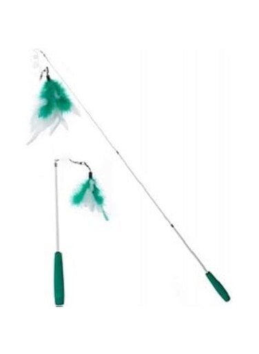 ebi Fishing Rod Telescope Cat Toy - GREEN/35-95CM