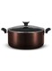 Non Stick Casserole 22 cm with Lid &acirc;&euro;&ldquo; 3.5 Ltr Capacity, PFOA Free, NeverStick Plus Teflon Coating, Durable Enamel Exterior, Dishwasher Safe, Serves 3-4 Persons