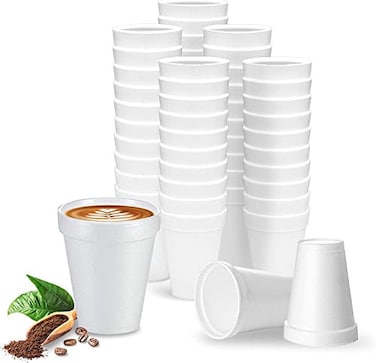 Vsell24&trade; 1000PC 8oz Disposable Foam Cups for Hot &amp; Cold Beverages Coffee, Tea, Hot Cocoa, Soup, Broth, Smoothie, Soda, Juice
