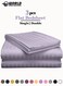 3 Piece Luxury Purple Striped Bed Sheet Set with 1 Flat Sheet and 2 Pillowcases for Hotel and Home Crafted from Ultra Soft and Breathable Microfiber for Year-Round Comfort, (Single/Double)
