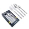 Art DIMA 16 Pc Stainless Steel Cutlery Set, Silver   Diamond Textured Handle Dinner Fork, Knife, Spoon &amp; Tea Spoon Service for 4 Tableware Set for Home Restaurant &amp; Gift Use, Dishwasher Safe