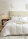 Home Single Size 4 Pieces Bedding Set Washable Cotton Snow White