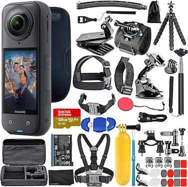 Bundle It Better Insta360 X5 - Waterproof 8K 360&deg; Action Camera + 50-in-1 Accessory Kit + 128GB Card + More
