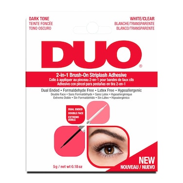 Duo 2in1 Brush-On Striplash Adhesive   Clear / Dark  5 G