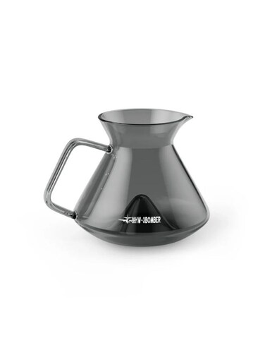 Hill Coffee Server 600ml Grey Borosilicate Glass Pour Over Server with Precision Drip Spout and Ergonomic Handle