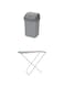 Cosmoplast 20L Waste Bin With Swing Lid Pearl Grey + Delcasa Large Folding Clothes