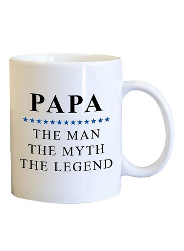 Your Wall Papa : The Man The Myth The Legend Printed Coffee Mug White/Black