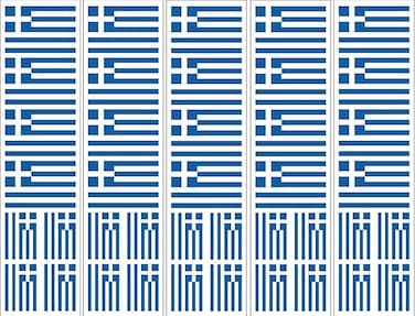 PremiumTT temporary tattoos 40 Greek Flag, Greece Party Favors